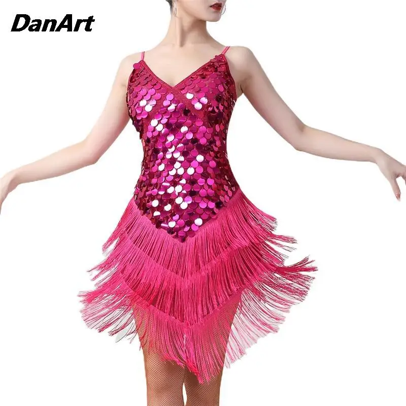 Платье для выступлений в латинских танцах женское танцевальное платье с