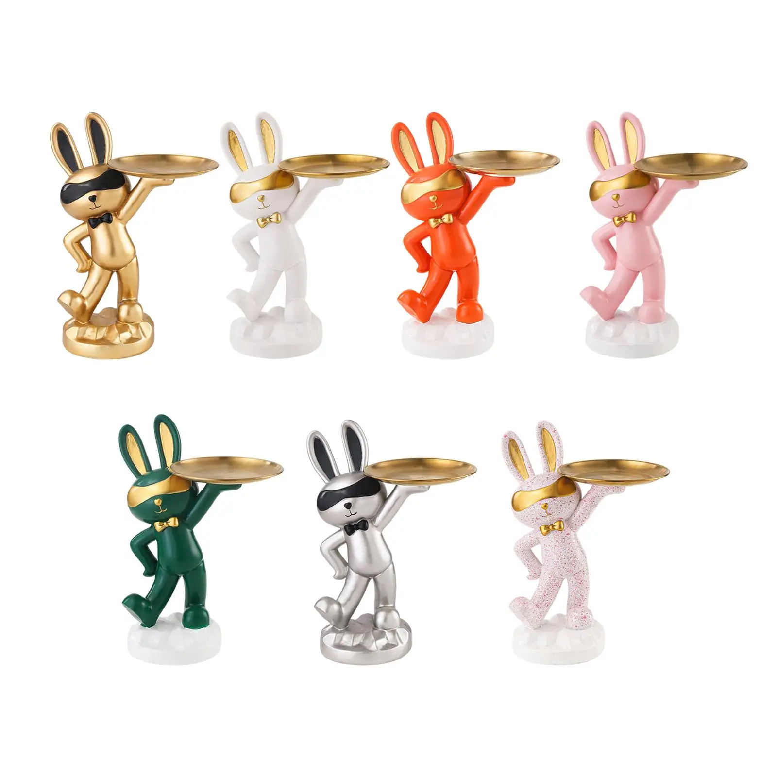 

Статуэтка кролика, блюдо для печенья, конфет, ювелирные изделия, поднос, статуэтка для украшения