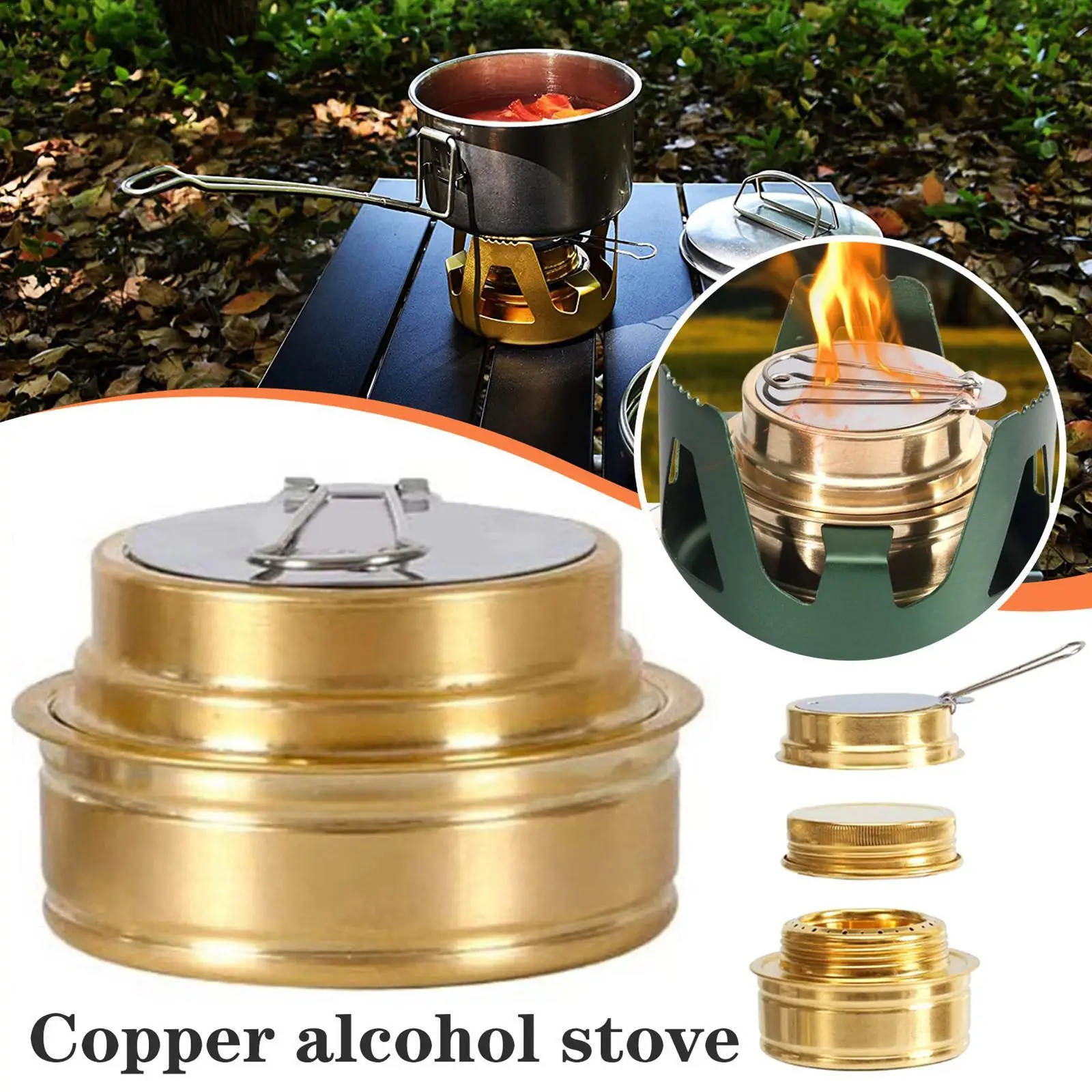 

Portable Alcohol Stove Camping Equipment Stand Fire Spirit Tourist Cooker Outdoor Picnic Cookware Mini Alcohol-burners Furnace