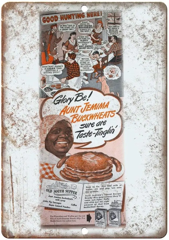 Тетя Джима Гречки Металлический Оловянный Индикатор Знак Ретро Художественный