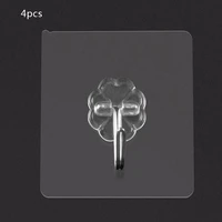 in stock6x6cm transparent strong self adhesive door wall hangers hooks suction heavy load rack cup sucker for kitchen bathroom