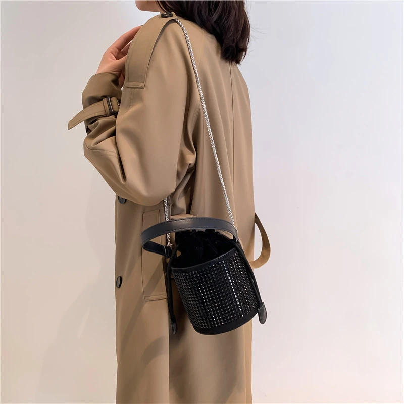 Summer Diamond Bucket Bags For Women 2023 Female Crossbody Bag Lady Handbags And Purses Sac Main Femme Messenger Bag Bolsos