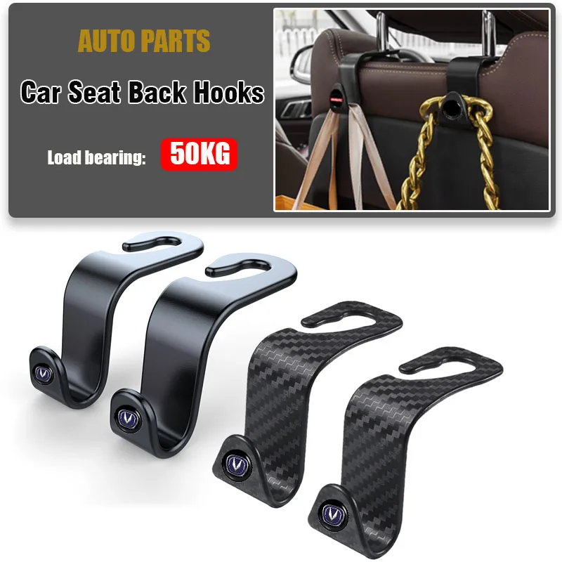 

Carbon Fiber Car Seat Headrest Back Hooks for Jeep Renegade Patriot Wrangler Grand Cherokee Compass Commander Jk Xj Accessories