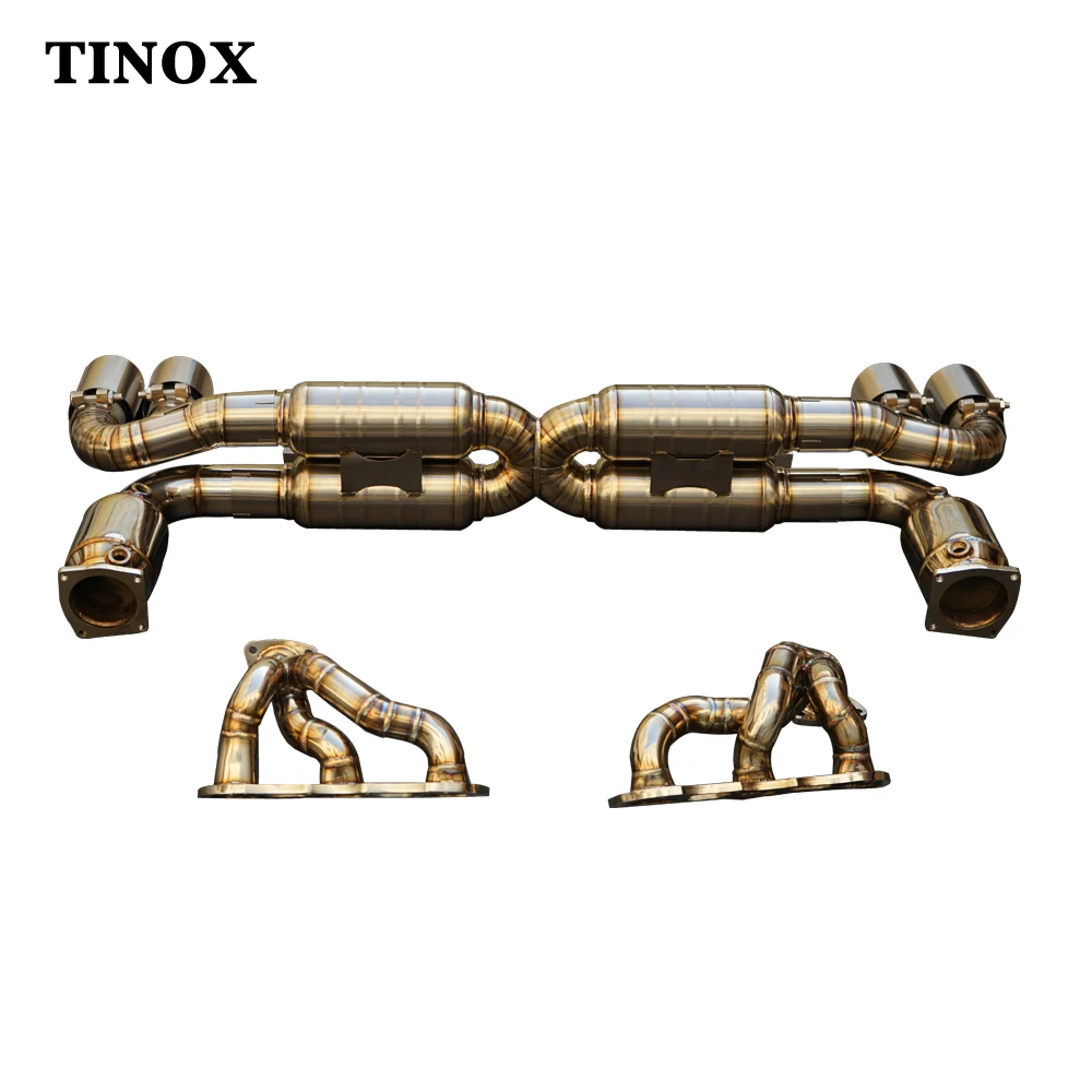 Выхлопная система Catback с головкой из титанового сплава для выхлопных газов Porsche