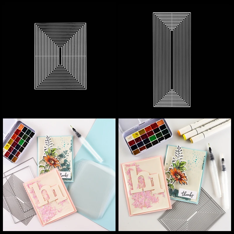 

Rectangular Strip Cutting Dies For DIY Album Photo Card Making Scrapbooking For Decoration New 2022