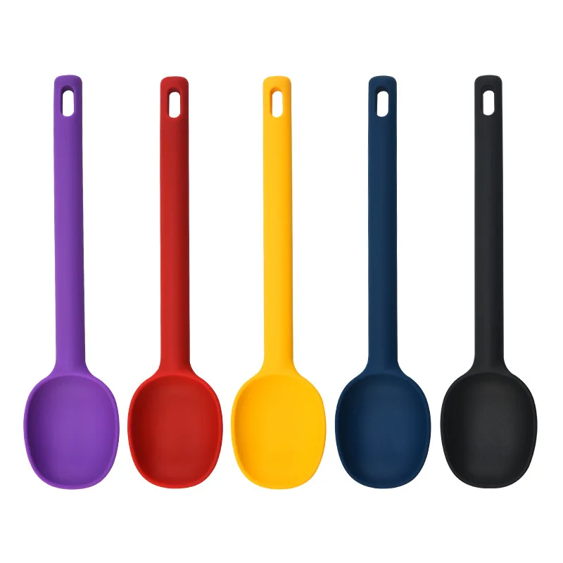 

Large Silicone Stirring Spoon Salad Spoon Cooking Seasoning Spoon Ice Cream Cake Spoon Kitchen Silicone Kitchenware Wholesale