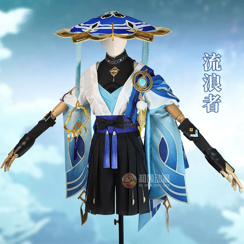 

COS-HoHo Anime Genshin Impact Wanderer Scaramouche Game Suit Gorgeous Uniform Cosplay Costume Halloween Carnival Party Outfit