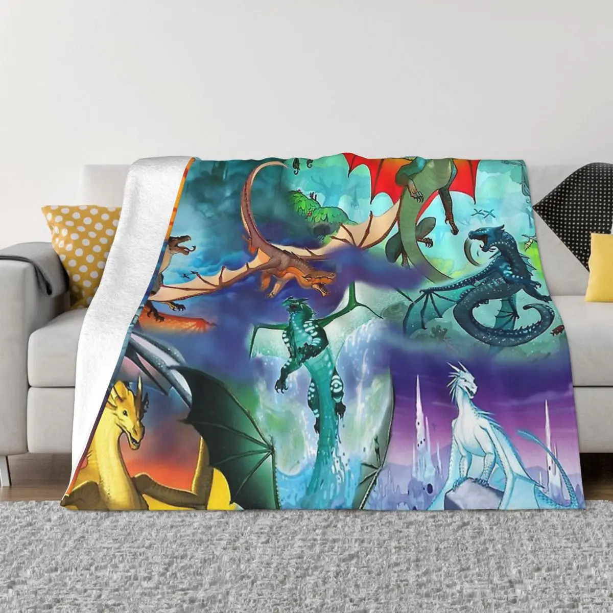 

Фланелевое Одеяло с изображением дракона и дракона