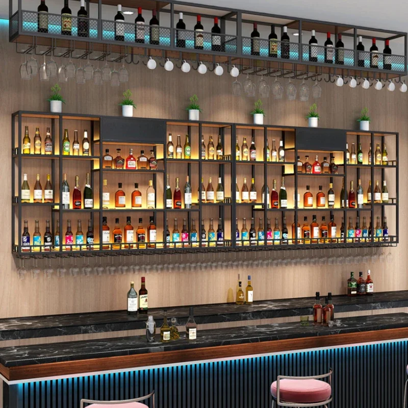 Минималистичный подвесной барный шкаф индивидуальный кованый ресторан железный