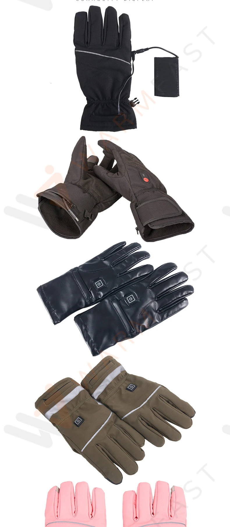 Зимние перчатки с подогревом для электрического мотоцикла термоперчатки