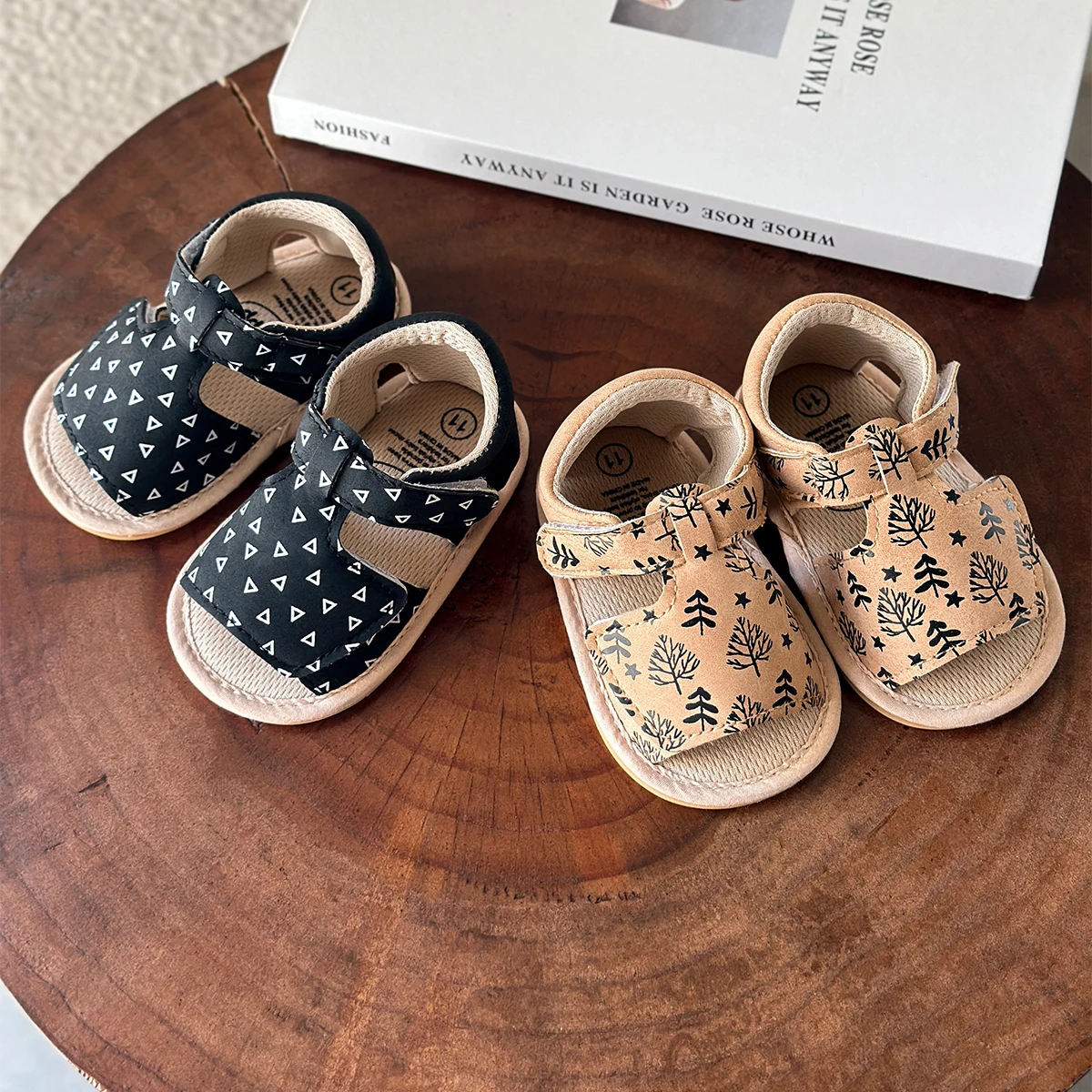 Нескользящие сандалии для младенцев унисекс мягкая смоляная подошва открытый