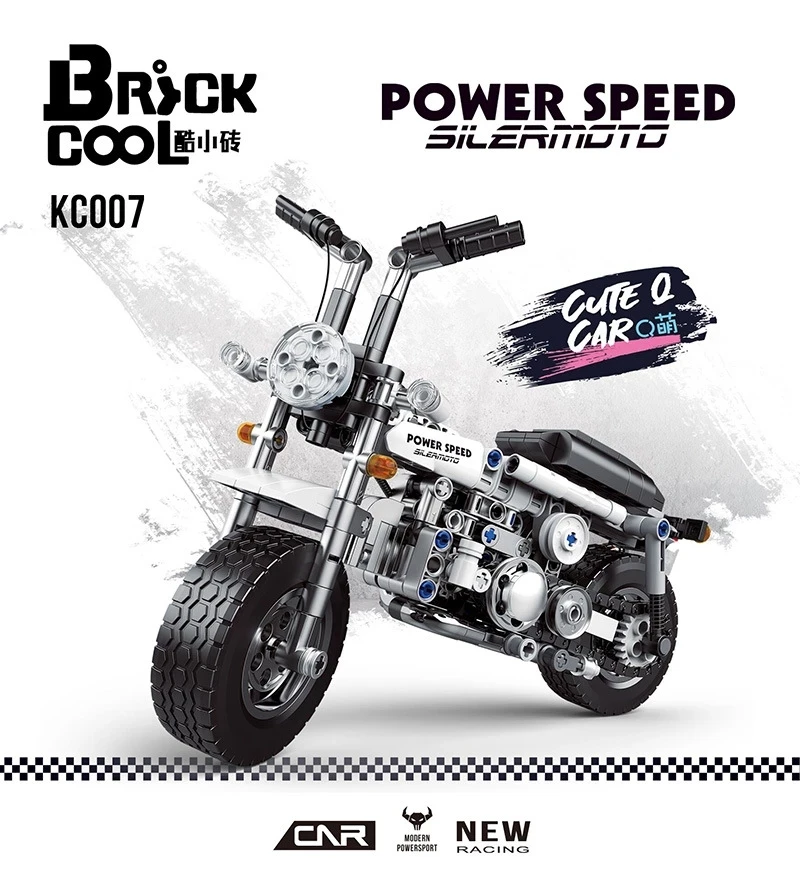 Креативный конструктор MOC Flamekingkong Speed Silermoto MOTO, набор строительных блоков, мотоциклетные блоки, Классическая модель, детские игрушки для мальчиков, подарки