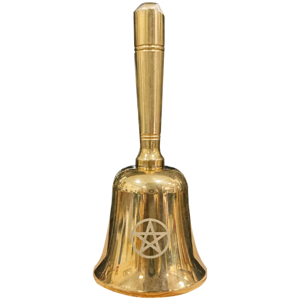 

Bell Bells Altar Hand Ritual Brass Wiccan Christmas Witch Dinner Wedding Handbell Restaurant Call Loud Musical Jingle Shaking