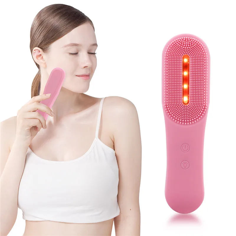 

Sonic Mini Electric Face Cleansing Brush Silicone Vibration Massage Tool Woman Beauty Makeup Remove Blackheads SU484