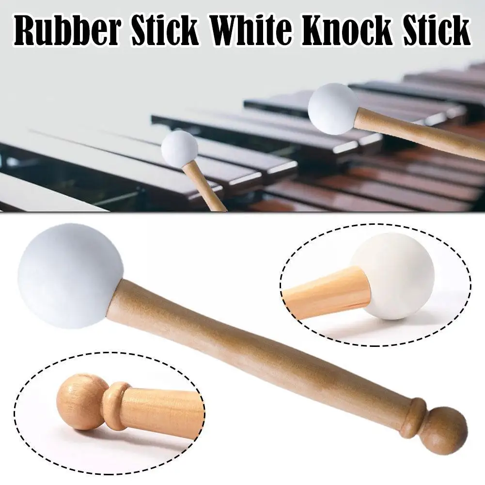 

Rubber Mallets Percussion Wood Mallet Stick Drumstick Bowl Mallet Instrument Percussion Rubber Singing Drummer K5i5