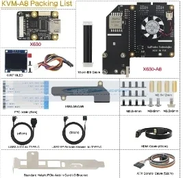 Версия Geekworm KVM-A8 PCIe для Raspberry Pi 4 Model B KVM Over IP HDMI CSI