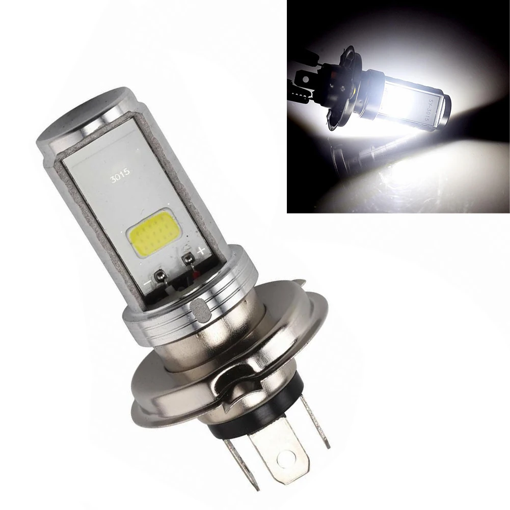 

2Pcs H4 With High/Low Beam For Motorcycle Super Bright COB Chips 6000-6500K LED Hi/Lo Beam Front Light Bulb Super Bright Headlig
