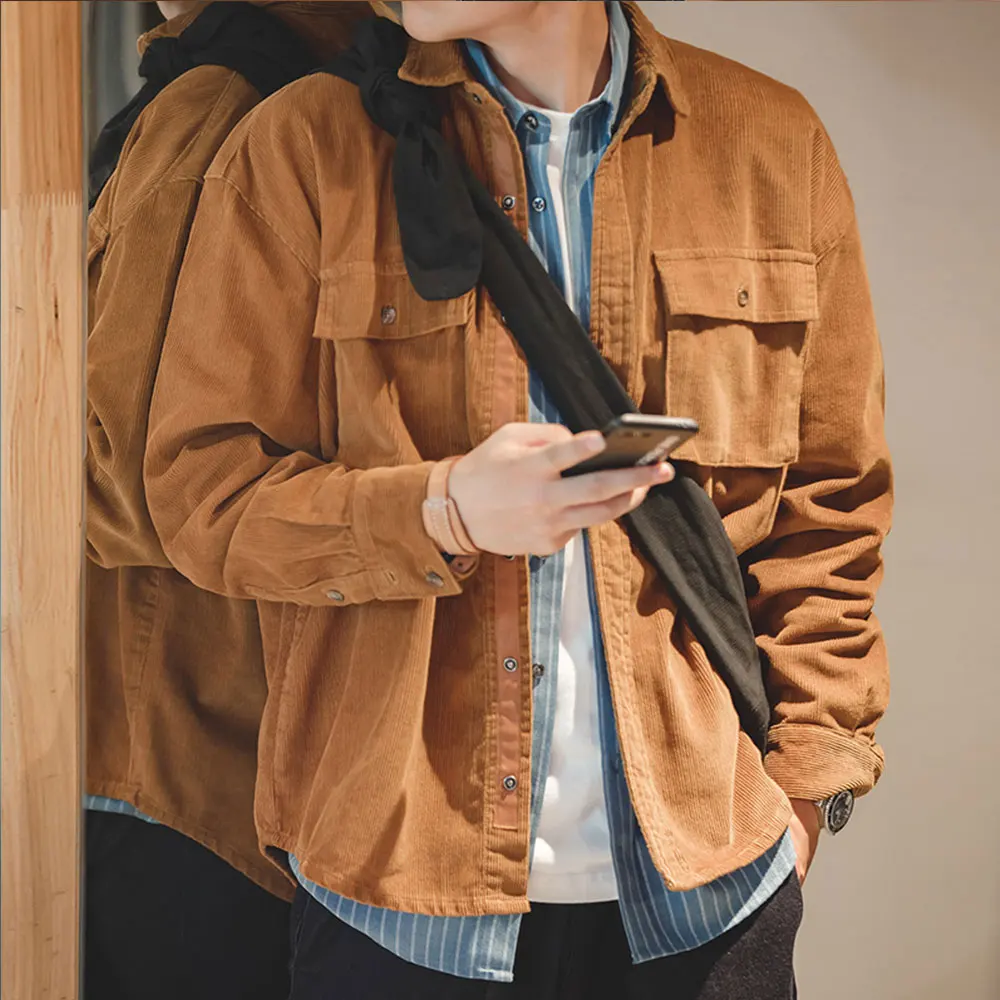 Мужская вельветовая рубашка Maden