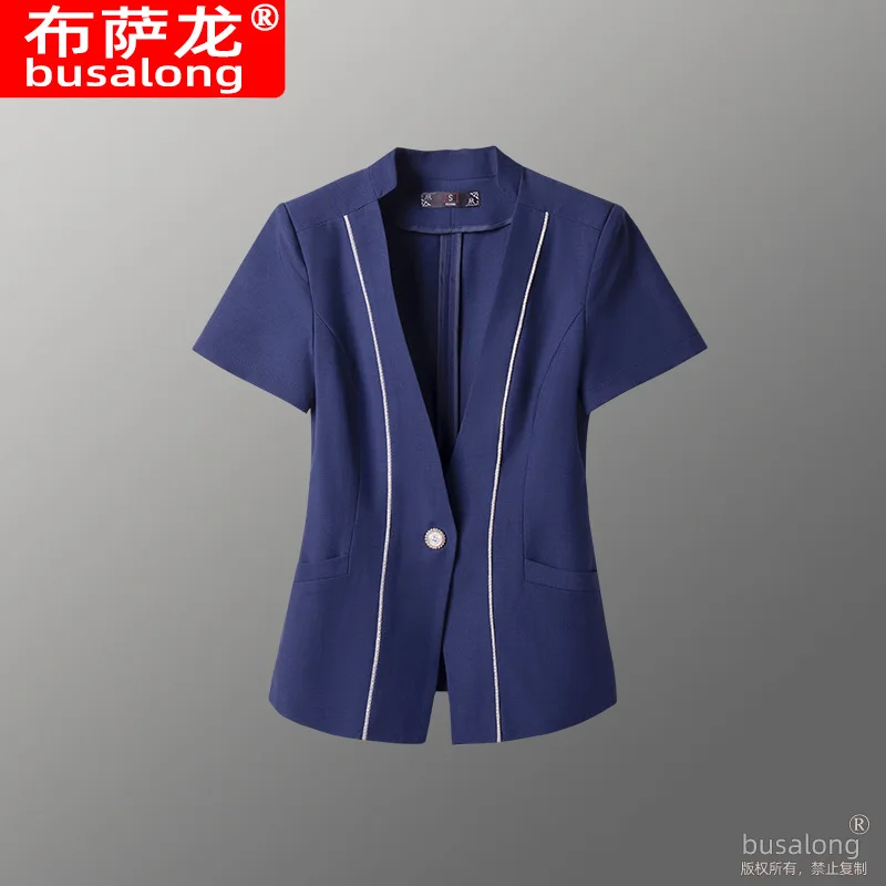 

Женский пиджак с коротким рукавом, пиджак в деловом стиле, весна 2023