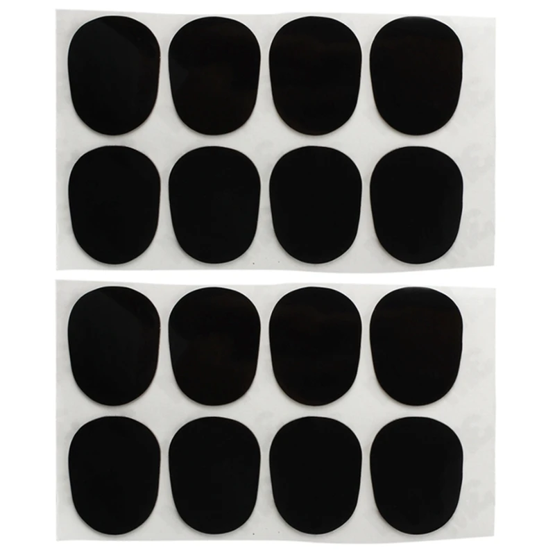 

16 Patches Pads Cushions Nozzle For Alto Saxophone 0.8Mm Black