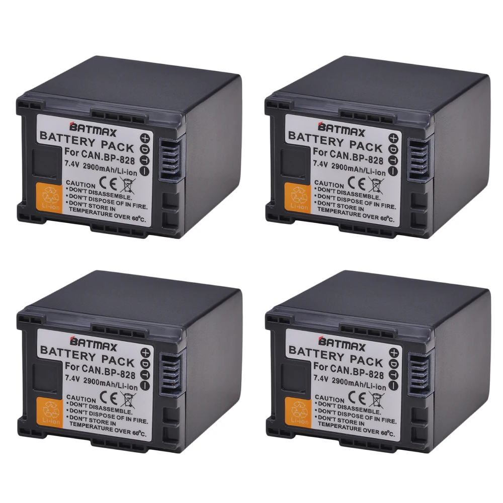 Аккумулятор Batmax BP-828 BP828 2900 мАч для Canon VIXIA XA20 XA25 XA35 XA40 XA45 XA50 XA55 XA65 XA70 XA75 HF G30 G40 XF400