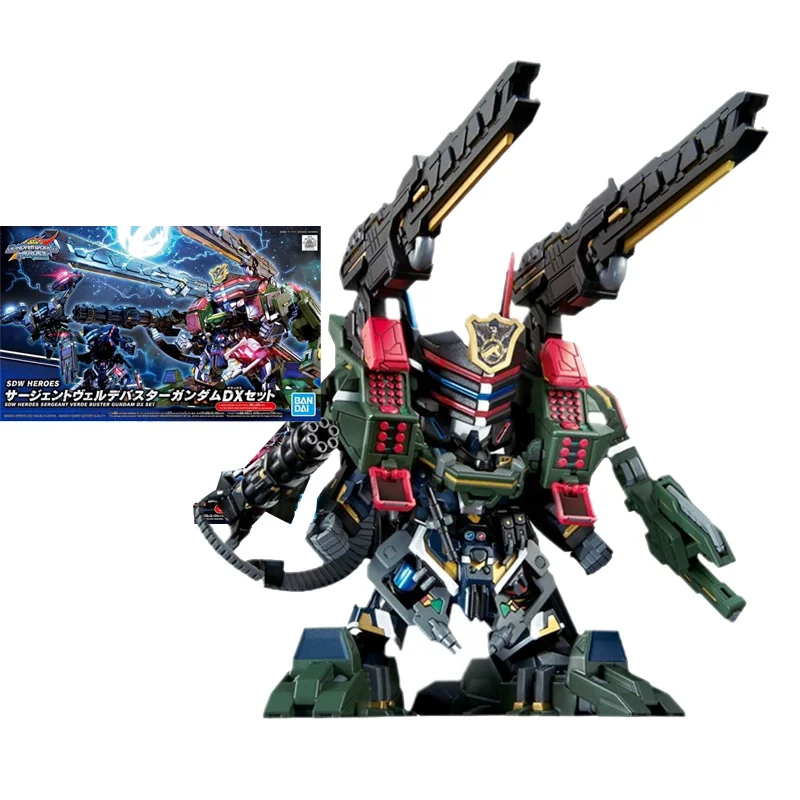

Bandai Genuine Gundam Model Kit Anime Figure SDW HEROES BB Sergeant Verde Buster DX Set SD Action Figures Toys For Kids NEW