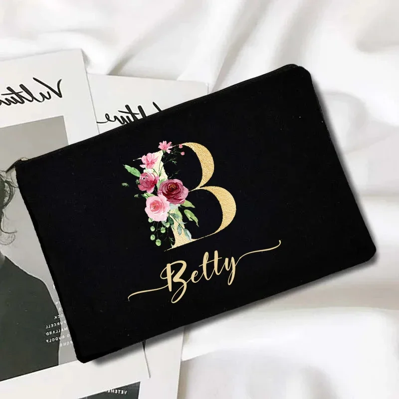 

Канвасная косметичка с именем