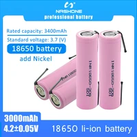 18650 lithium battery 3000mah 3 6v high power li ion rechargeable batteries with nickel sheet no pcb diy nicke