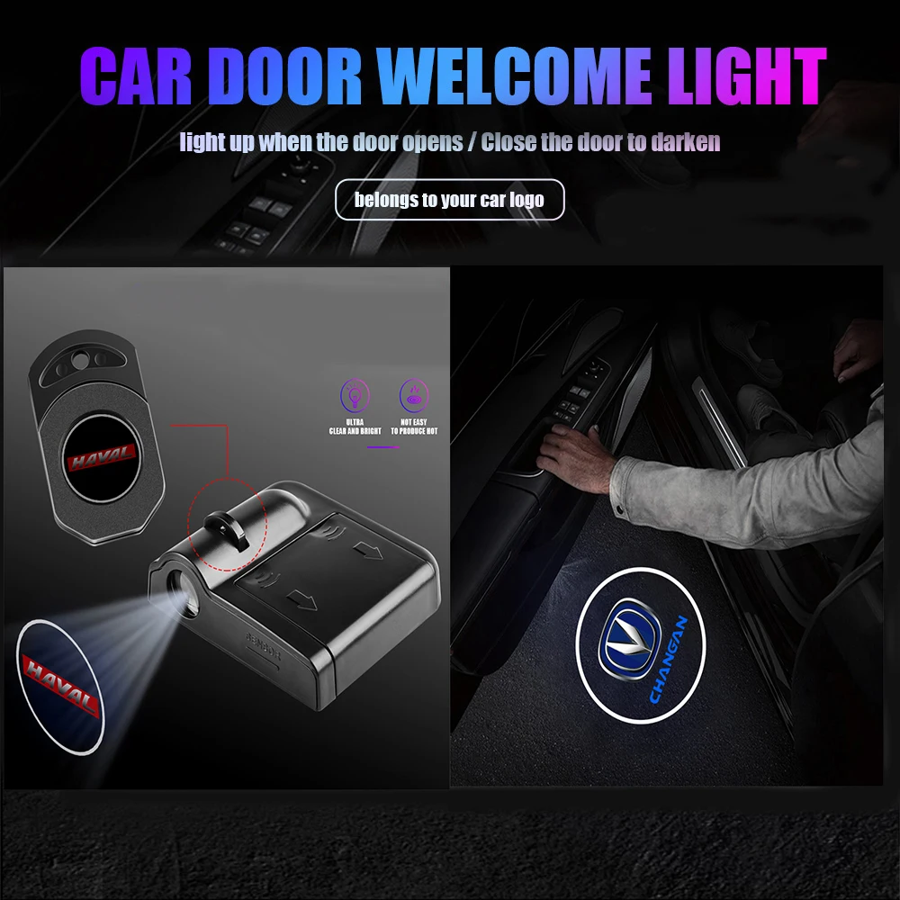 

1pcs LED Car Door Emblem Light Welcome Lamp Wireless Laser Projector Auto Accessories For Jaguar XF x250 XE XJ X-Type F-Pace