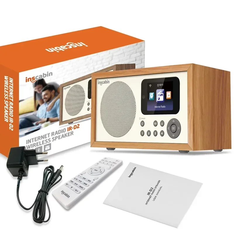 Фото Ретро-портативное интернет-радио, Wi-Fi/DAB/FM-радио, беспроводная Bluetooth-колонка, с пультом ДУ, поддержкой Spotify Connect, цветной TFT-экран №4