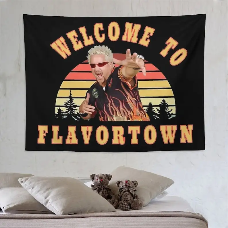 

Welcome To Flavortown Tapestry Funny Tapestries Banner College Dorm Decor Meme Flags Poster For Girl Party
