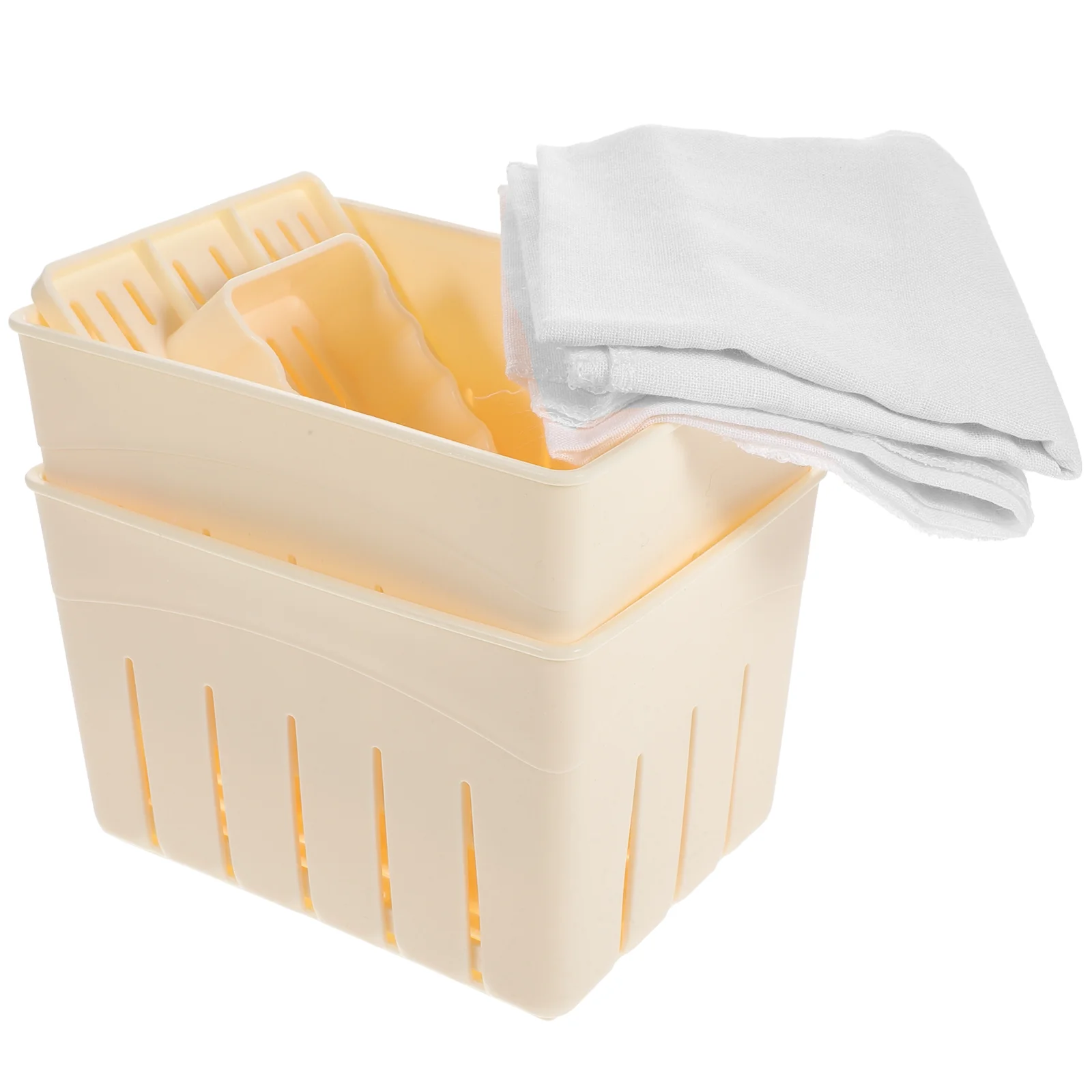 

2 Sets Raclette Curd Maker Vegan Cheese Paneer Press Tofu Making Homemade Mold Cloth Turkey Die Stamper