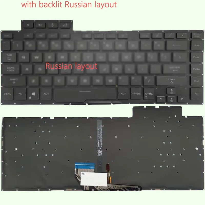 Клавиатура для ASUS ROG ZEPHYRUS GU502 GU502G GU502GU GU502GV GA502 GX502 GM502 с русской раскладкой RU