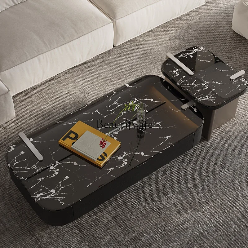 Итальянский минималистичный журнальный столик из сверхкристаллического камня