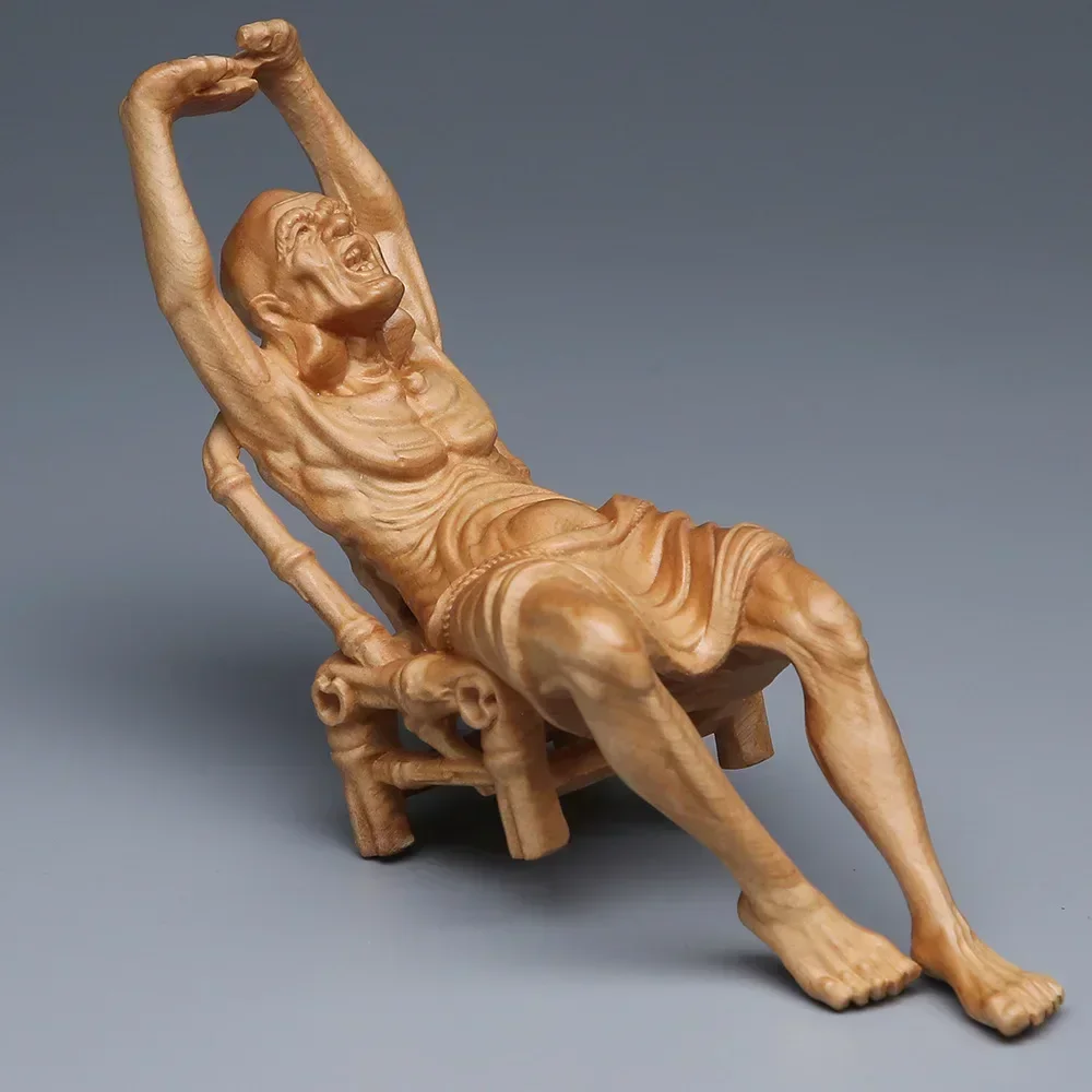 Статуя Будды Lohan из массива дерева креативная деревянная статуя будды ручной