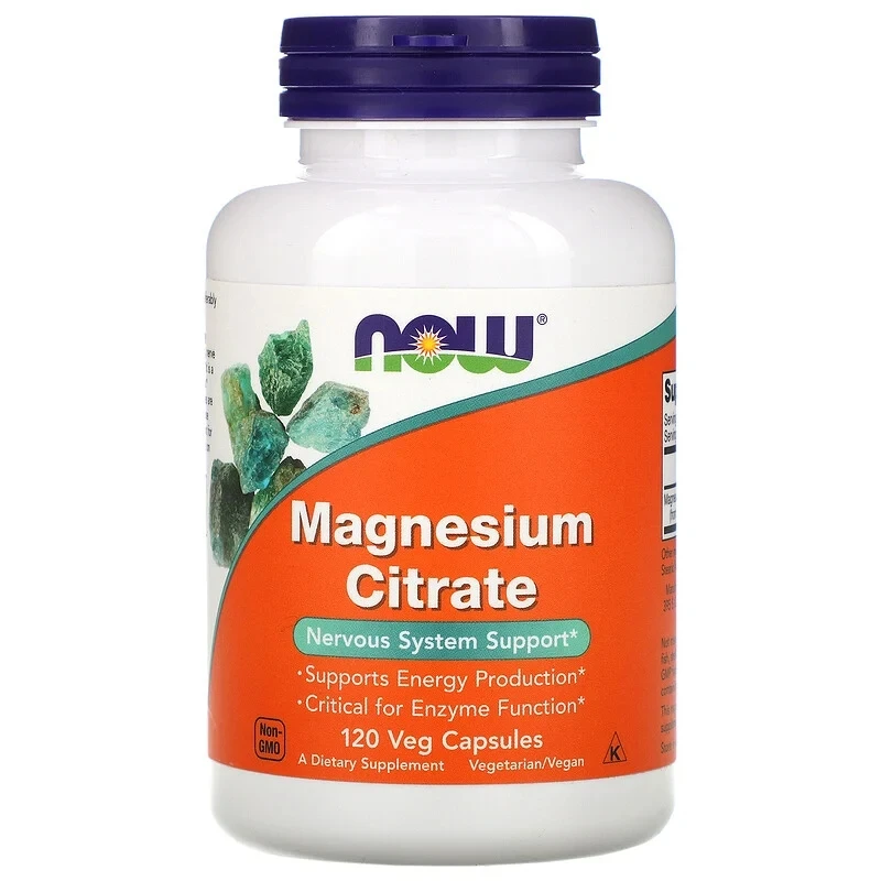 

Free shipping Magnesium Citrate Nervous System Support Supports Energy Production Critical for Enzyme Function 120 Veg Capsules