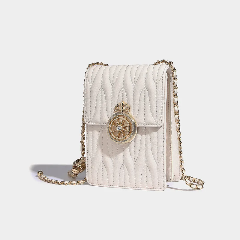 Модная сумка-мессенджер с цепочкой в виде ромба новинка 2024 удобная сумка для