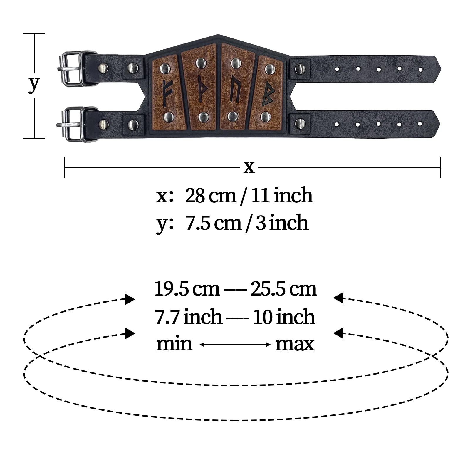 Мужской кожаный браслет