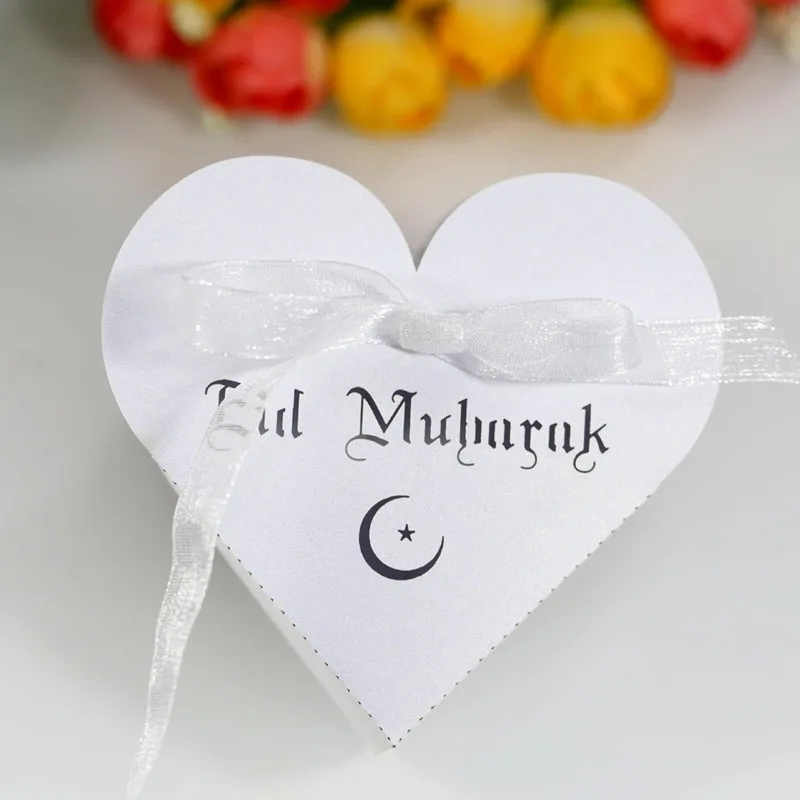 

10pcs Laser Cut Gift Box Ramadan Decoration Candy Dragee Box for Eid Mubarak Hajj Ramadan Party Muslim Event Party Favors Decor