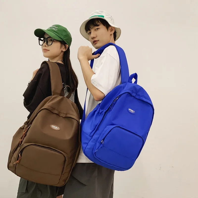 

Водонепроницаемый нейлоновый рюкзак для девочек-подростков, школьный ранец на плечо для мужчин, черная Дорожная сумка, 2023