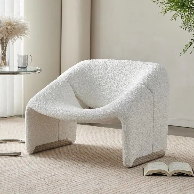 

Скандинавский одиночный стул, дизайнерское Фланелевое кресло для гостиной, коридора, роскошного балкона, дивана для квартиры