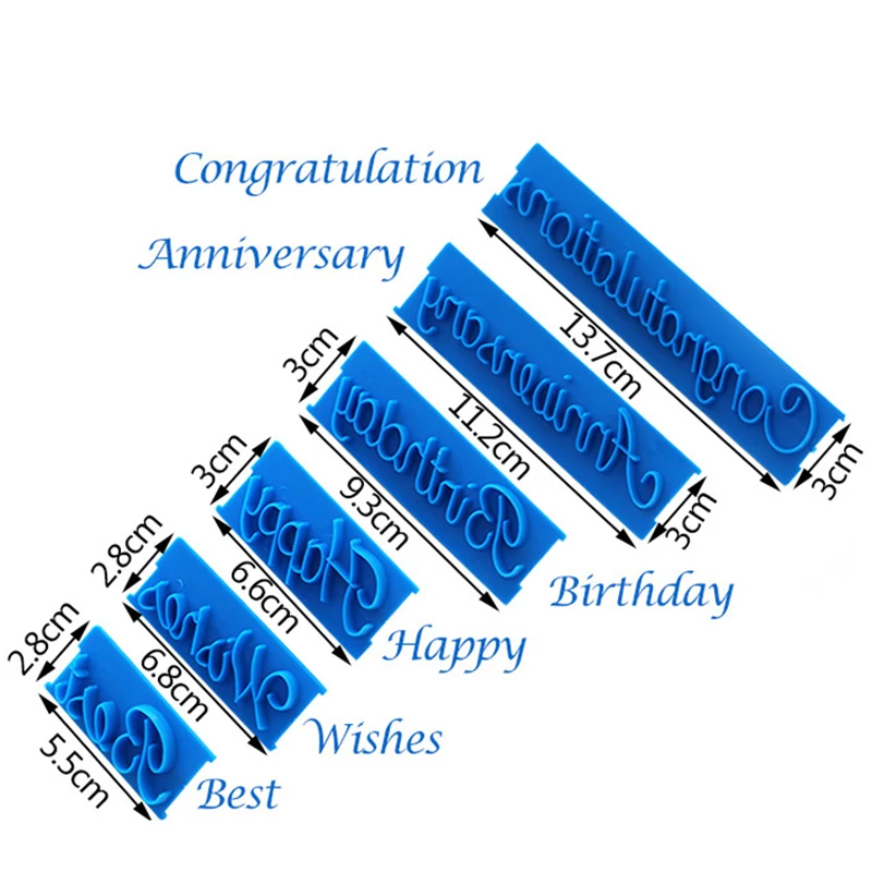 

Формы для торта 6 шт., пластик, Happy Birthday