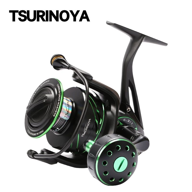 TSURINOYA FLYING SHARK 3000 4000 5000 Fishing Reel 6.2:1 11+1BB 12Kg Max Drag Full Metal Body Spinning Reel Quality Lure Reel