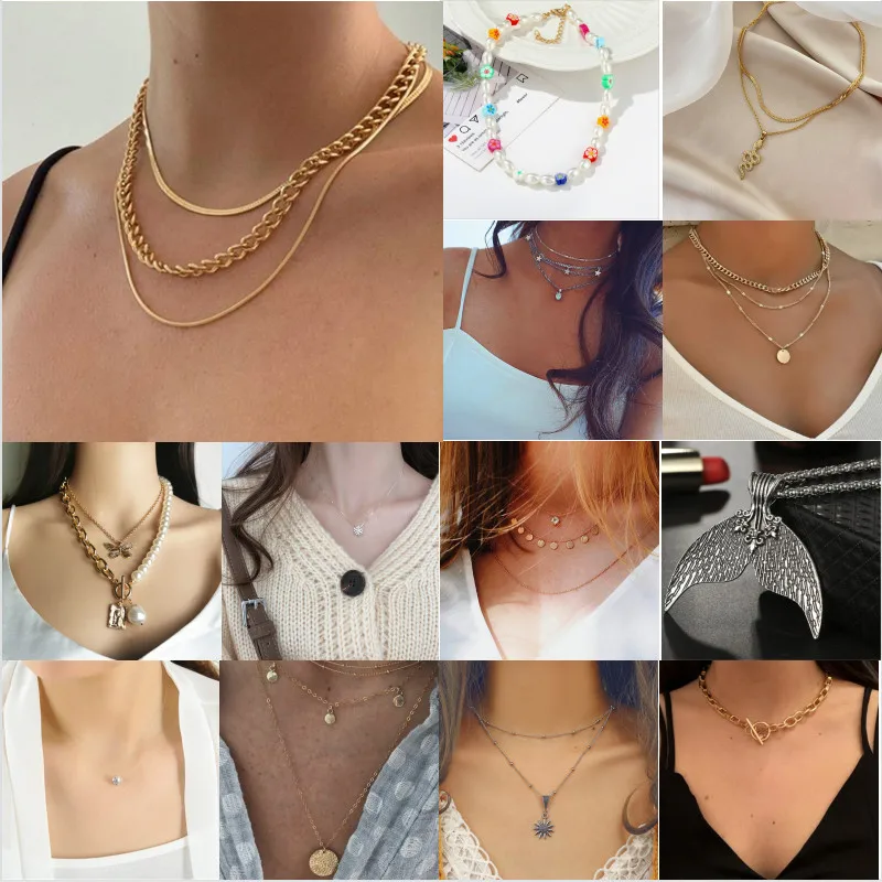 

2022 Trendy Necklace For Women Clavicle Chain Fine Jewelry Party Birthday Gift