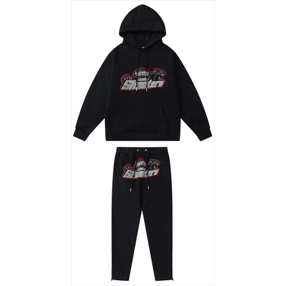Trapstar Hoodie Set and Pants Men's New Street Fashion Clothing Pullover 2022 Activewear Men's Harajuku Casual Sweatpants Set