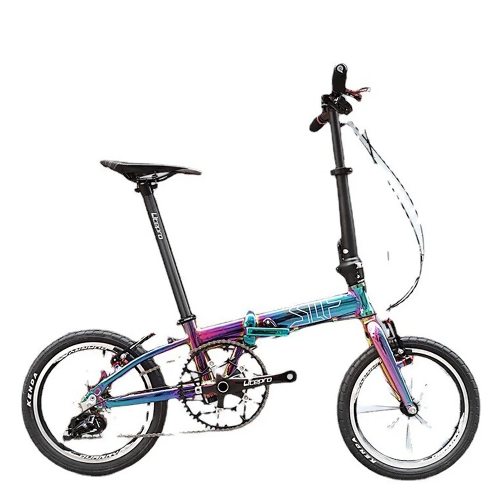 

16 Inch Folding Bicycle Adult Walking Bike Aluminum Alloy Frame The Foldable Design Is Light And Small And Takes Up No Space