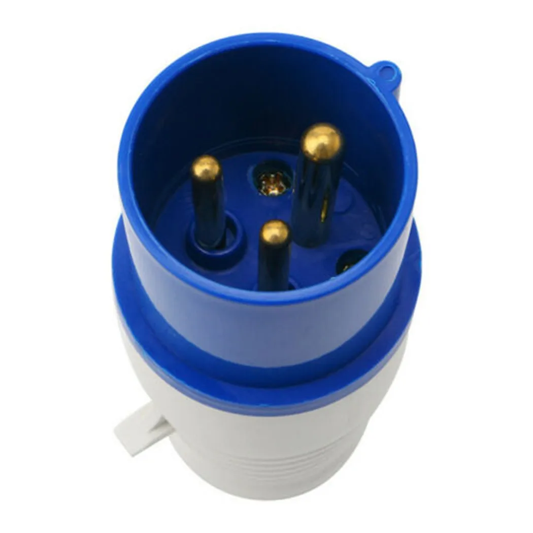 

NEW Blue AC220V-250V 16 AMP 3 Pin Industrial Site Plug & Sockets IP44 2P+E Male/Female Industry Electrical Socket