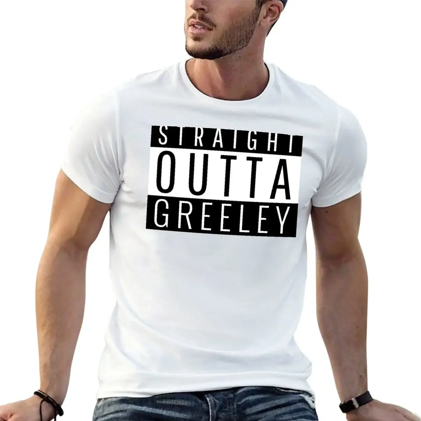 Футболка Straight Outta Greeley Colorado футболка с короткими рукавами синяя арховая