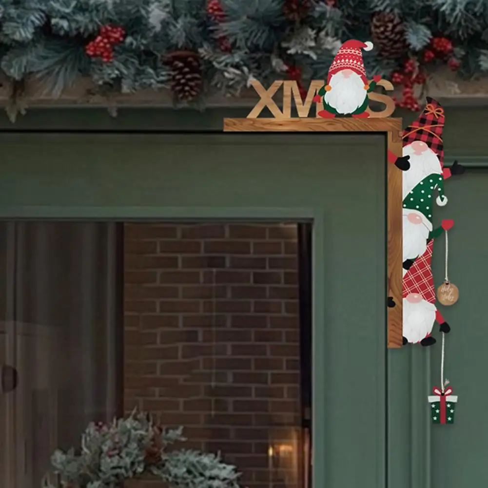 Декоративные уголки для дверей деревянные Рождественские декоративные без лица