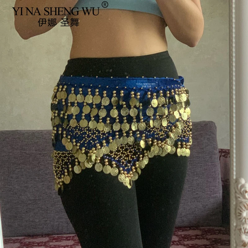 Женский пояс для танца живота золотистый аксессуар выступлений